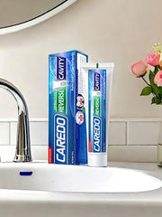 CAREDO imagen comparativa de superficie dental ilustrando efecto protector
