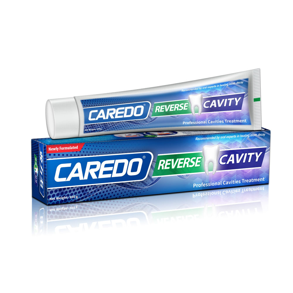 CAREDO vista frontal del tubo mostrando packaging y beneficio remineralizante