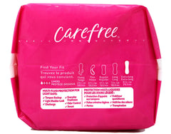 Carefree etiqueta sin perfume destacando beneficio para piel sensible