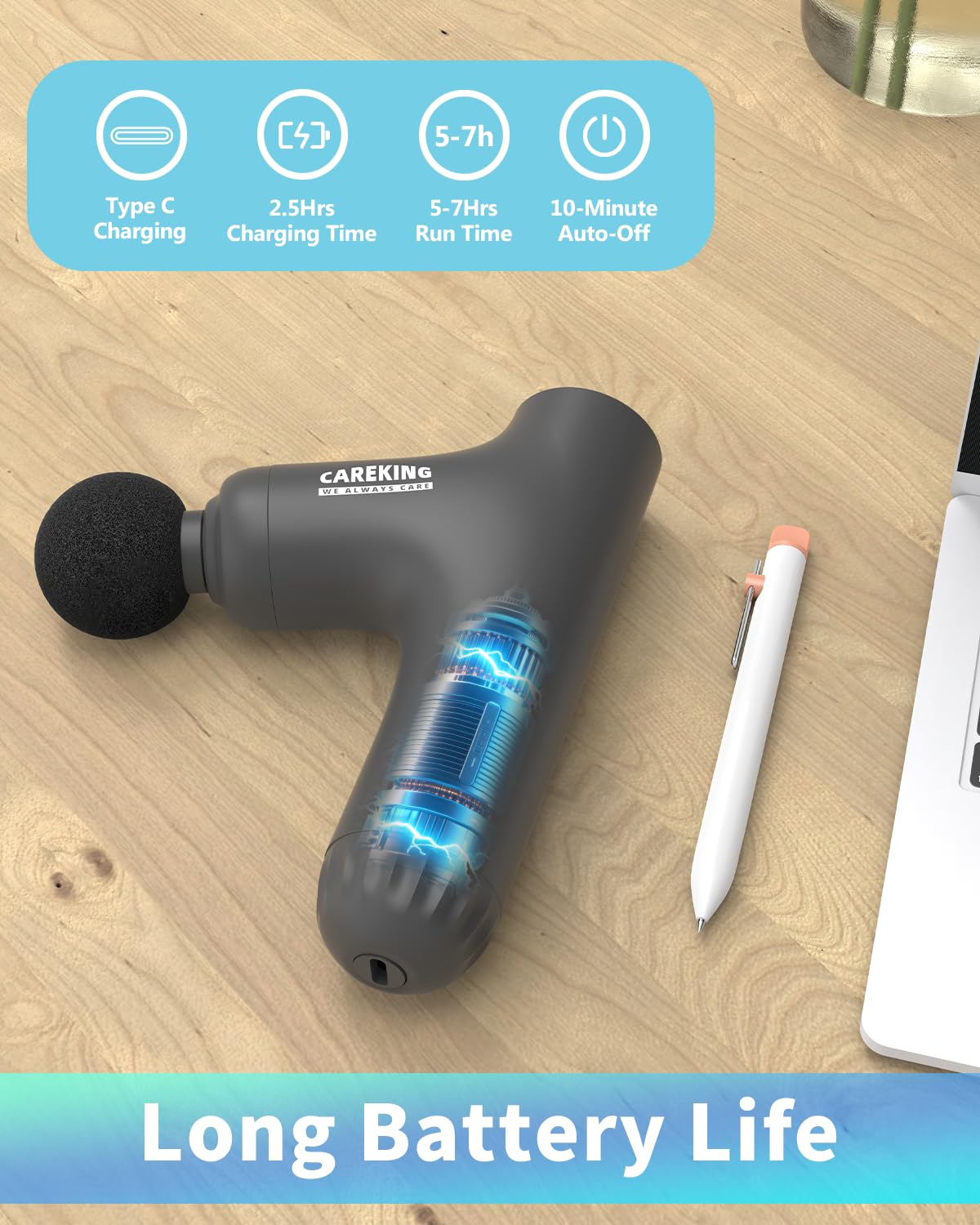 CAREKING controles y pantalla para ajustar velocidad y feedback de presión
