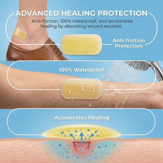Careland primer plano del núcleo hidrocoloide y textura protectora