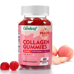 careleaf envase frontal mostrando 60 gomitas y beneficio práctico