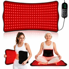 CAREMORR esterilla frontal mostrando cobertura amplia y 320 LEDs