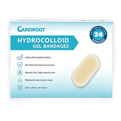 CAREWOOT empaque frontal muestra 24 apósitos protección prolongada