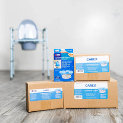 Carex funda atada y lista para eliminación fácil y sin contacto
