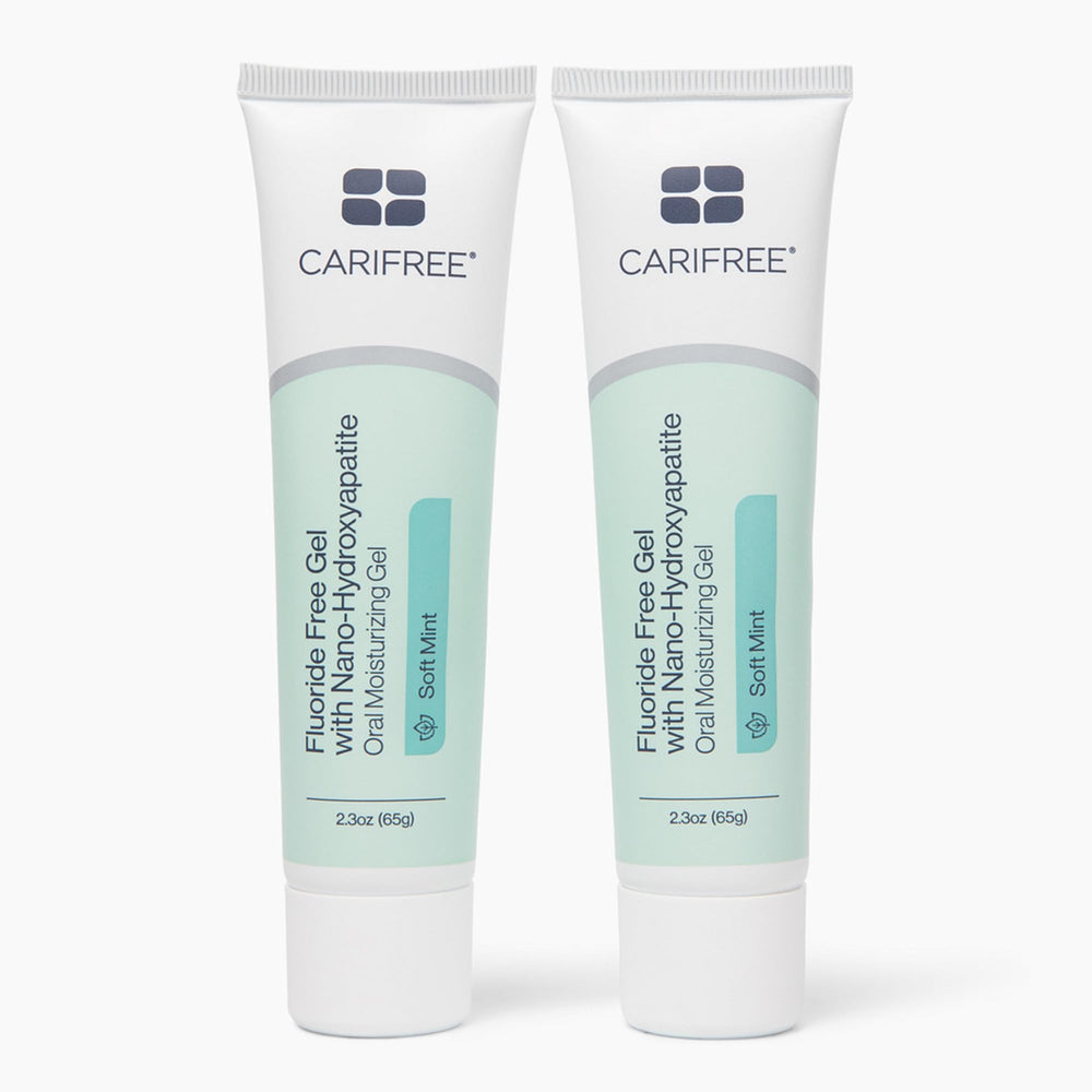 CariFree vista frontal del tubo mostrando diseño y tamaño 2.3 oz para compra informada