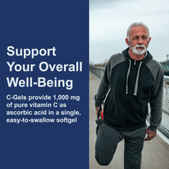 Carlson C-Gels frasco abierto con softgels visibles para control de cantidad