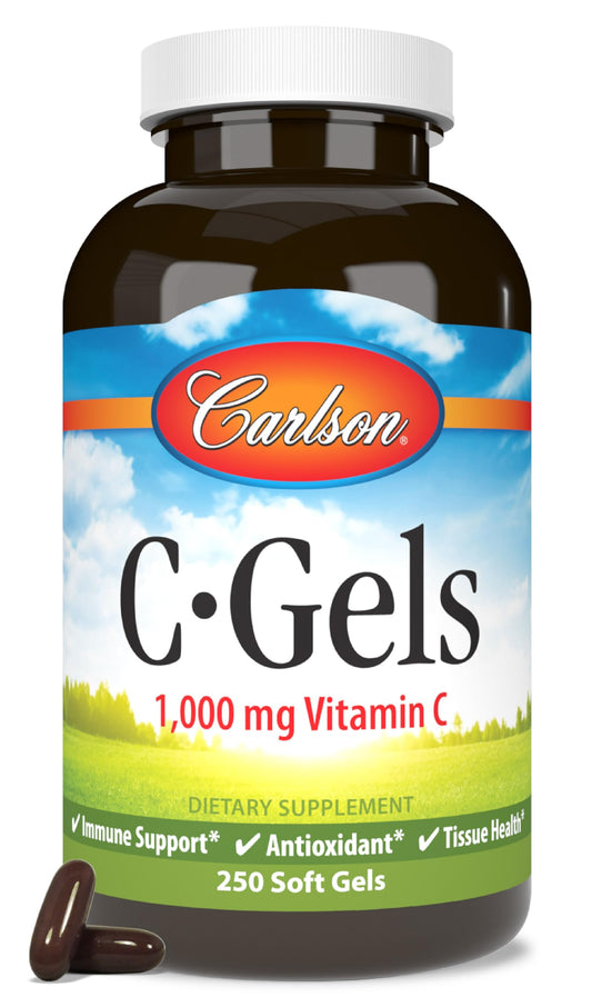 Carlson C-Gels vista frontal con envase claro para identificación rápida