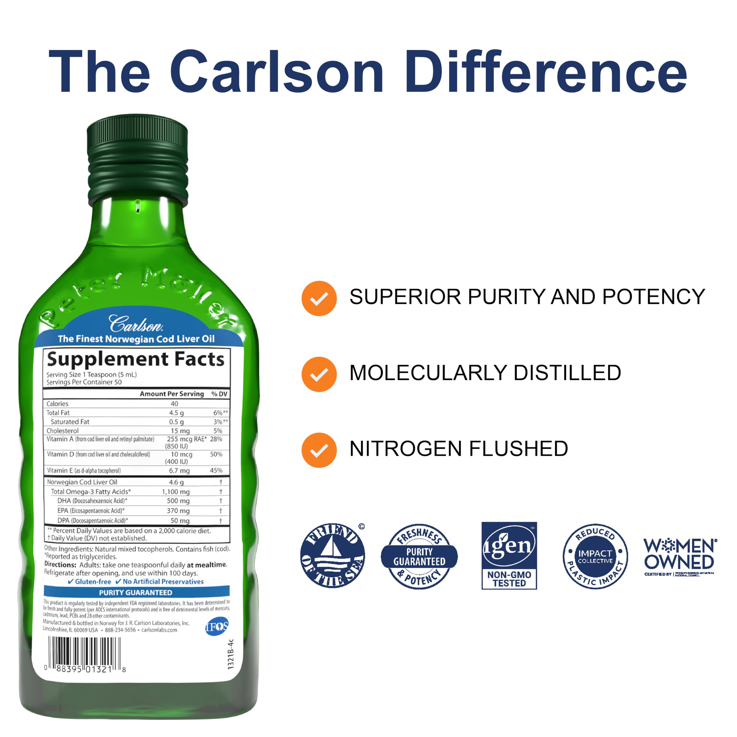 Carlson detalle del aceite mostrando la textura clara y fluida para mezclar