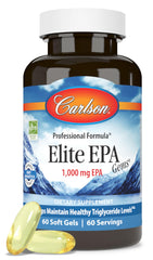 Carlson frasco frontal mostrando 60 cápsulas y beneficio de alta EPA