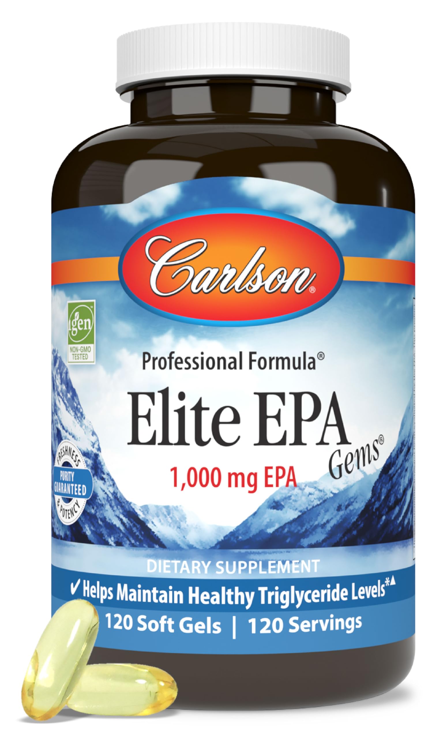 Carlson frontal del envase mostrando la marca y el tamaño para confianza