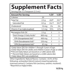 Carlson embalaje con listado nutricional legible y guía de dosificación
