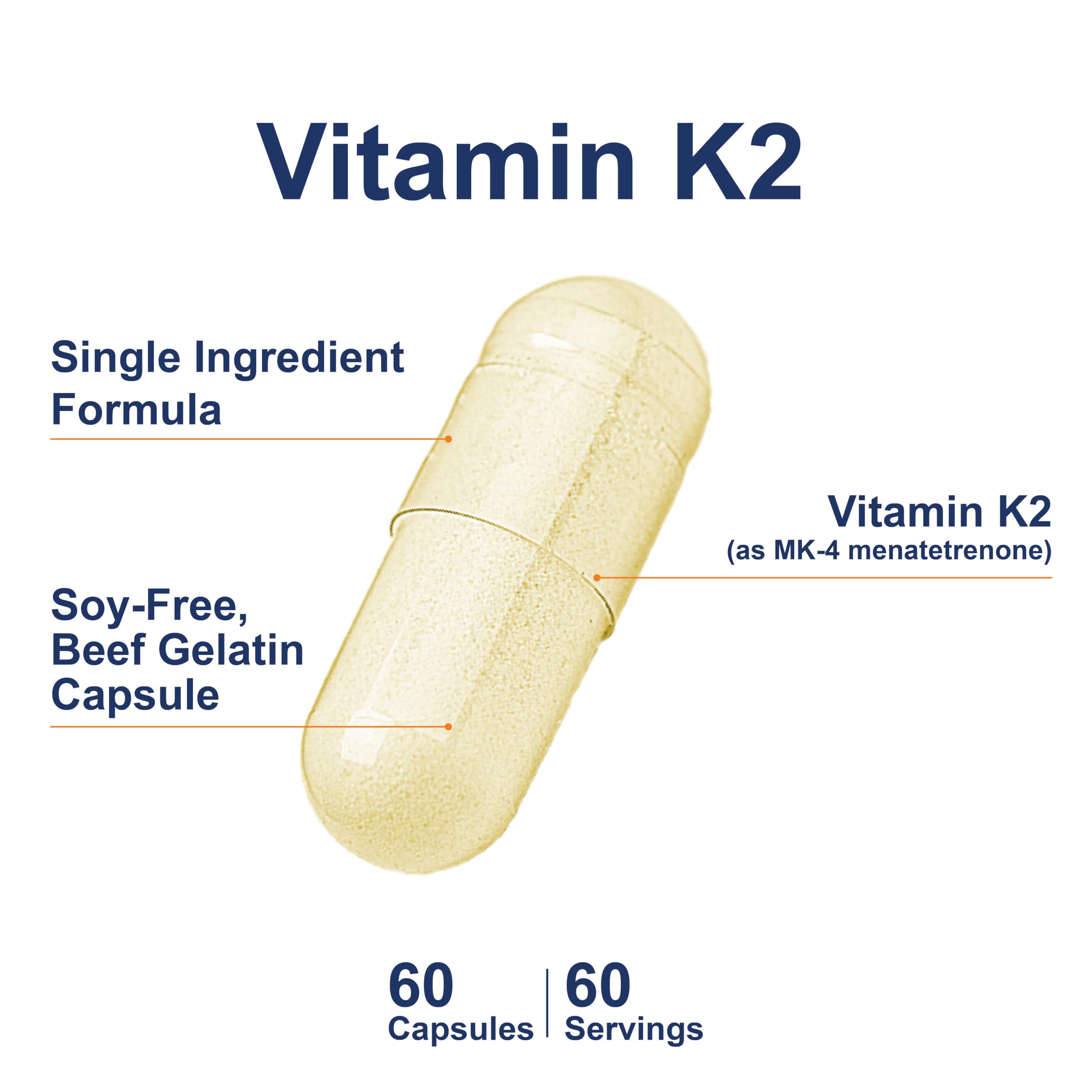 Etiqueta Carlson con ingredientes y concentración de 5 mg visible