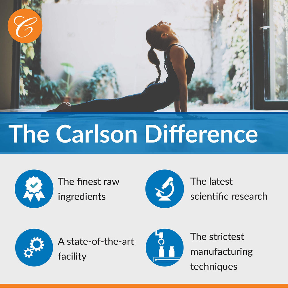 Carlson frasco abierto con cápsulas distribuidas para visualización del contenido