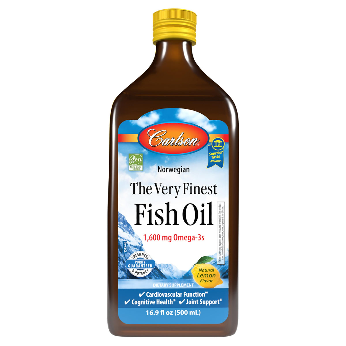 Carlson botella frontal 500 ml mostrando etiqueta y tamaño para uso familiar
