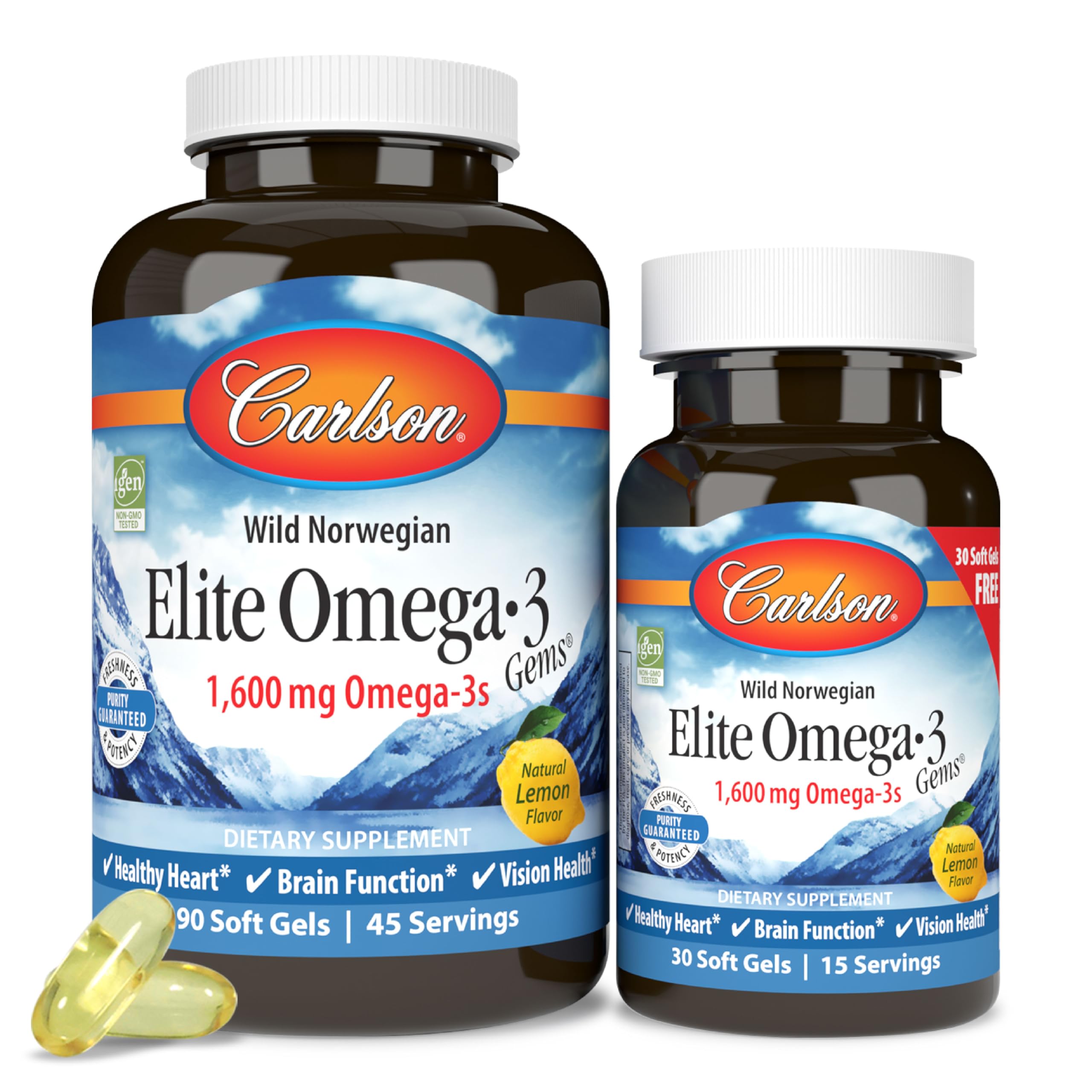 Carlson frasco frontal mostrando marca y tamaño, confianza en calidad