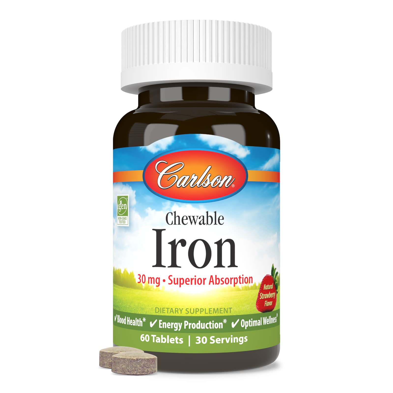 Carlson tableta masticable antes de tragar para uso sin agua