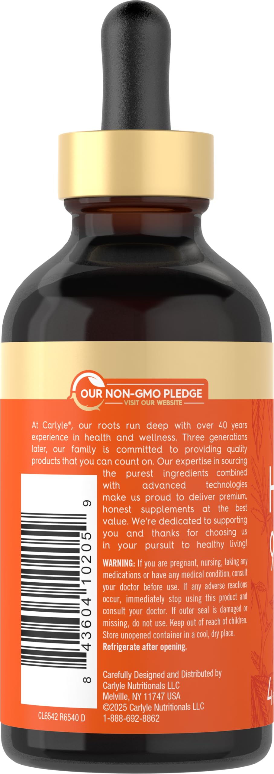 Carlyle etiqueta detallada destaca ingredientes y pureza