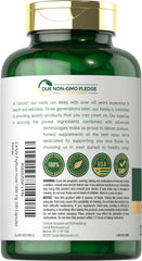 Carlyle cápsula abierta con polvo de psyllium, pureza visible