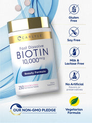Carlyle etiqueta con información nutricional visible, transparencia y pureza
