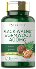 Carlyle envase frontal Wormwood Black Walnut mostrando confianza en calidad