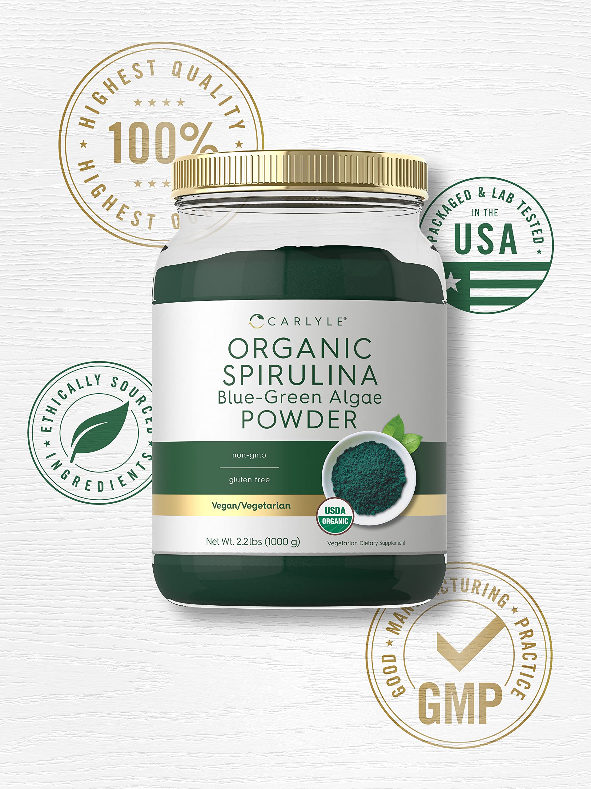 Carlyle etiqueta con información nutricional y certificaciones de calidad