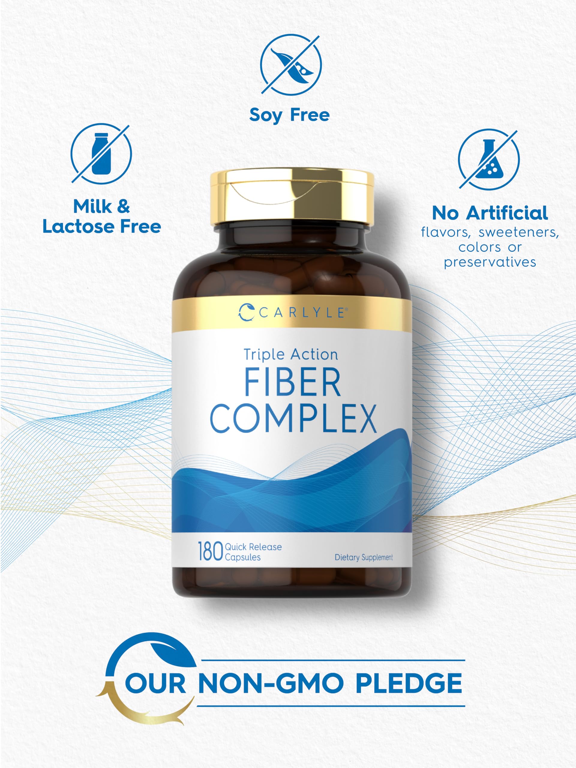 Carlyle etiqueta nutricional en detalle mostrando ingredientes y pruebas de laboratorio