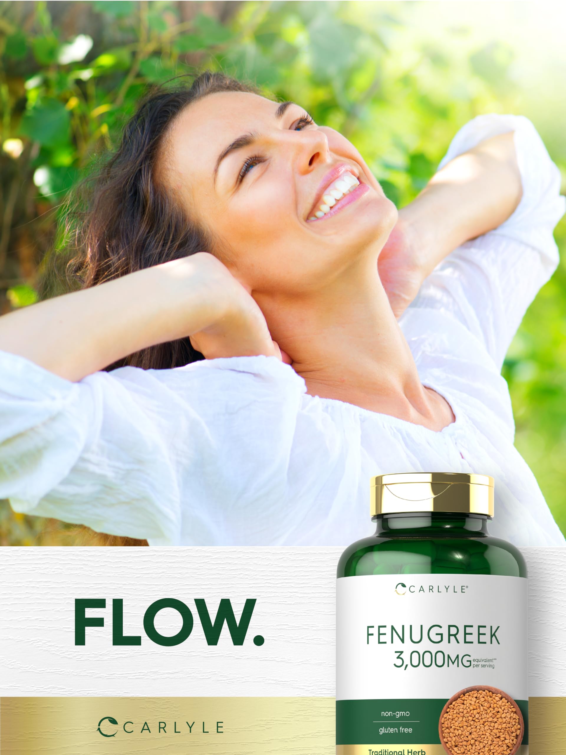 Carlyle semillas de fenogreco como ingrediente base que resalta origen natural