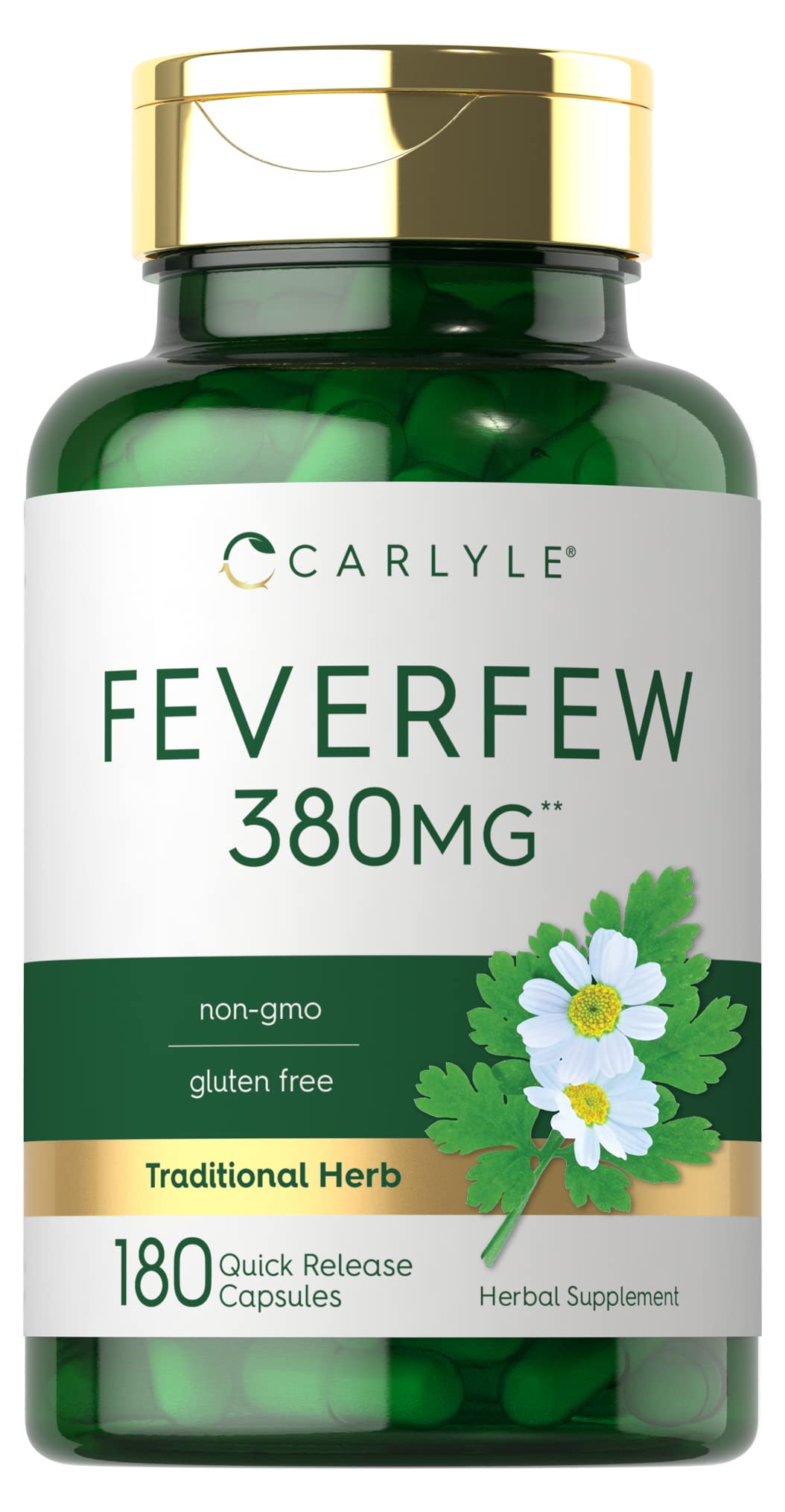Carlyle frasco frontal del producto mostrando 180 cápsulas y branding