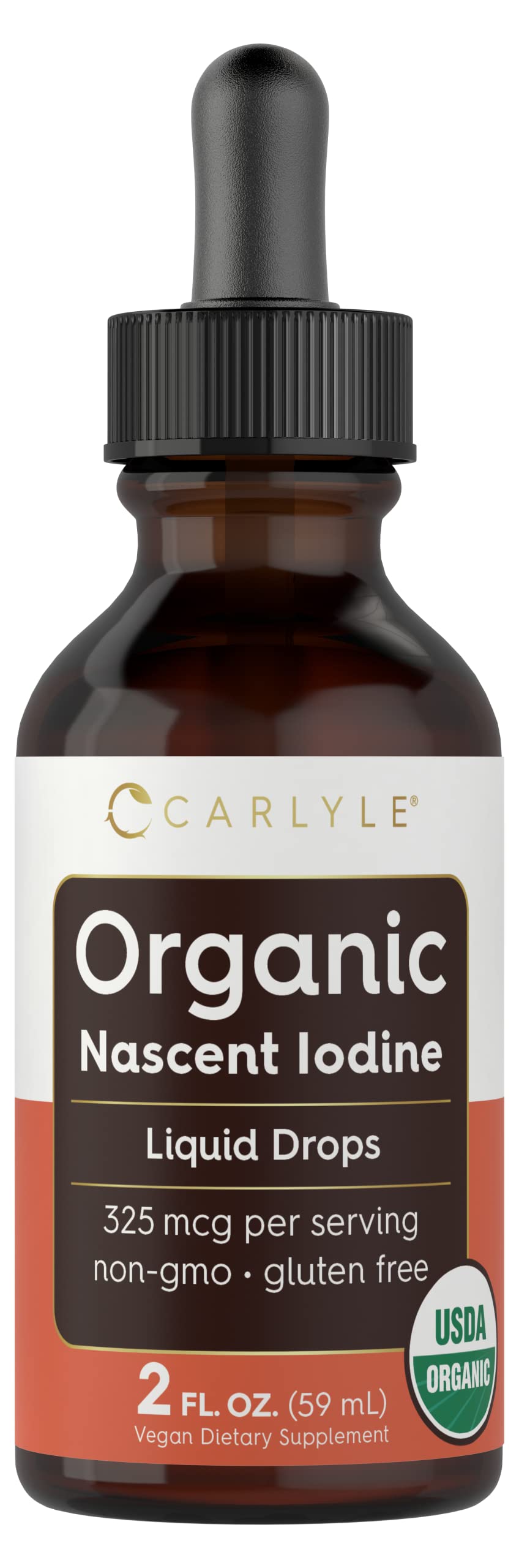 Carlyle frasco delantero nascent iodine mostrando marca y beneficio dosificación precisa