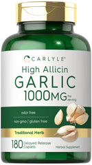 Carlyle frasco frontal mostrando 180 caplets y conveniencia diaria