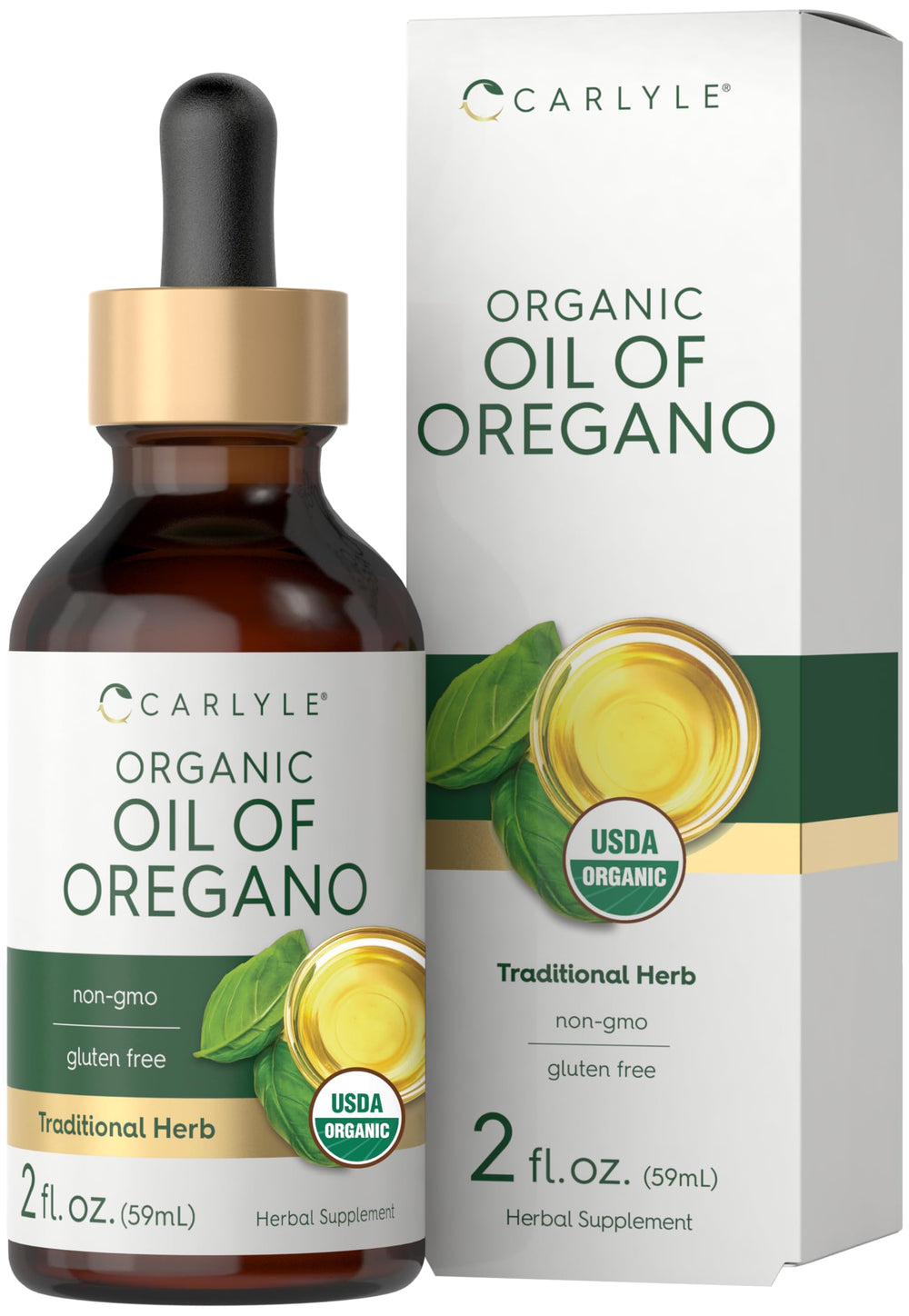 Carlyle frasco frontal mostrando empaque orgánico y confianza
