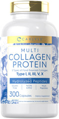 Frente del envase Carlyle Multi Collagen mostrando etiqueta y cantidad 300