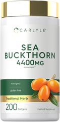 Carlyle frasco frontal mostrando 200 softgels y etiquetado claro