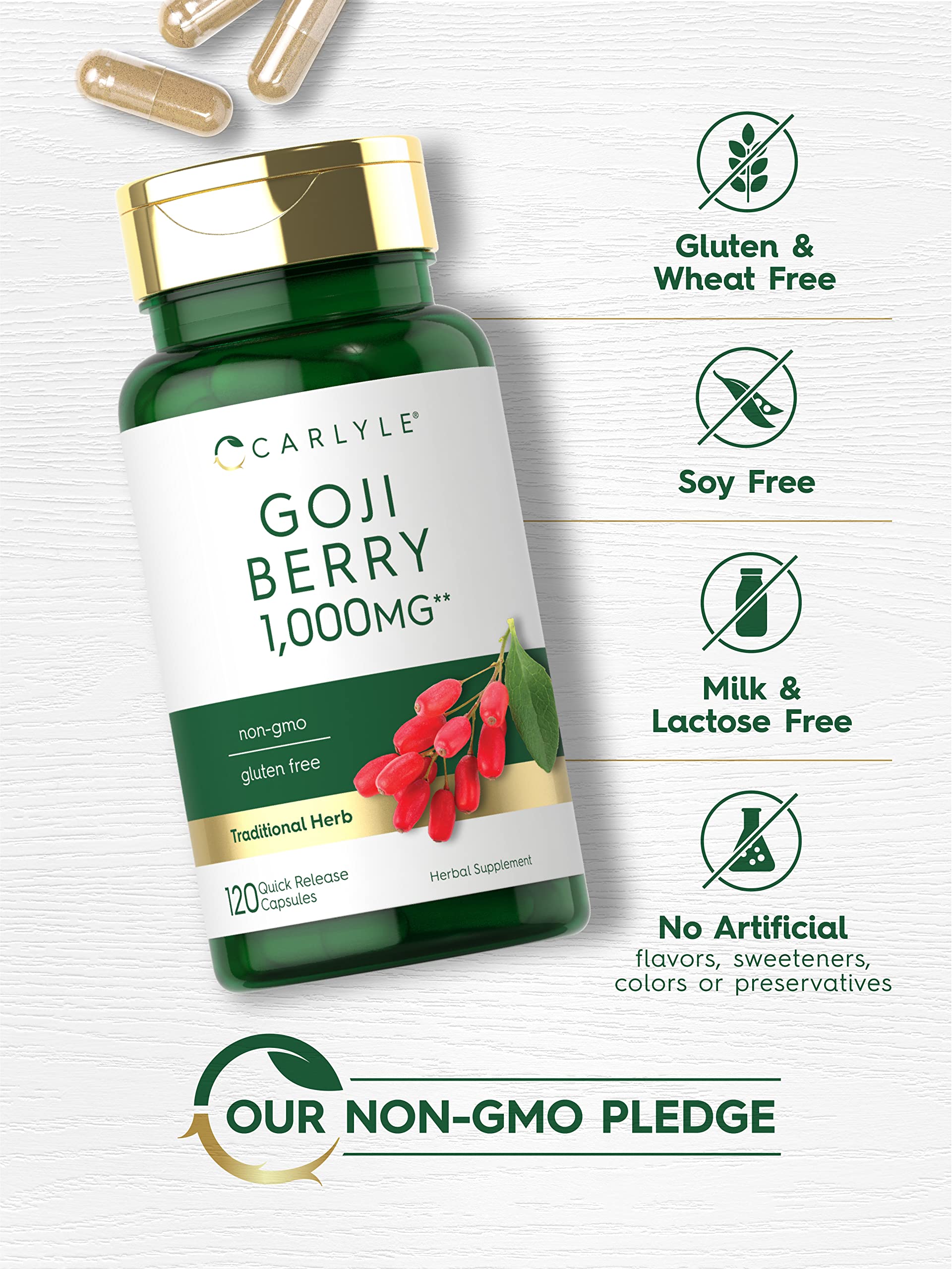 Carlyle etiqueta nutricional legible con información de ingredientes y pruebas