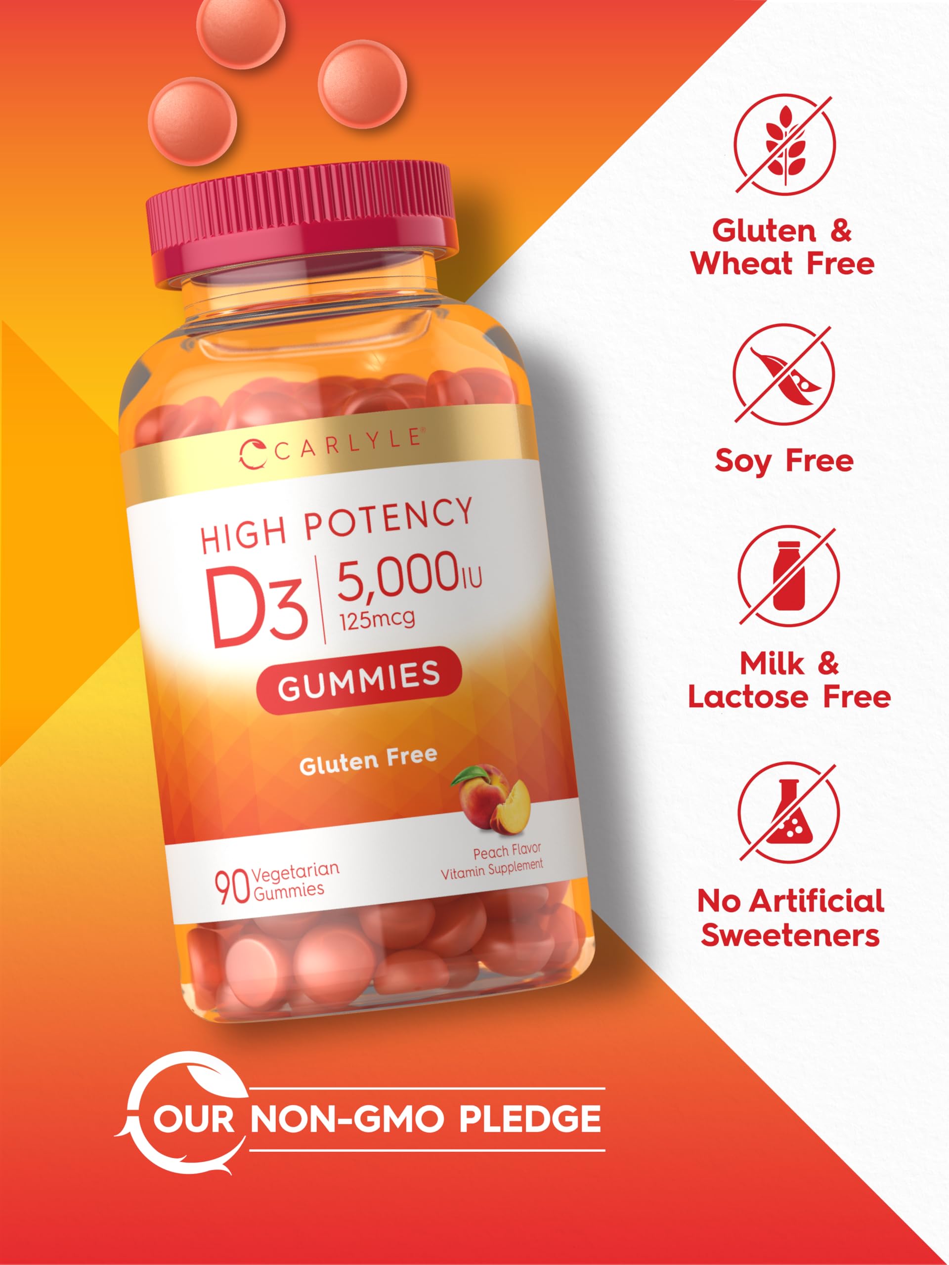 Carlyle etiqueta nutricional mostrando 5000 UI y detalles de ingredientes