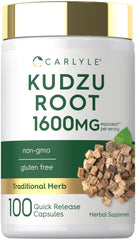 Carlyle frasco frontal de Kudzu Root mostrando diseño y cantidad