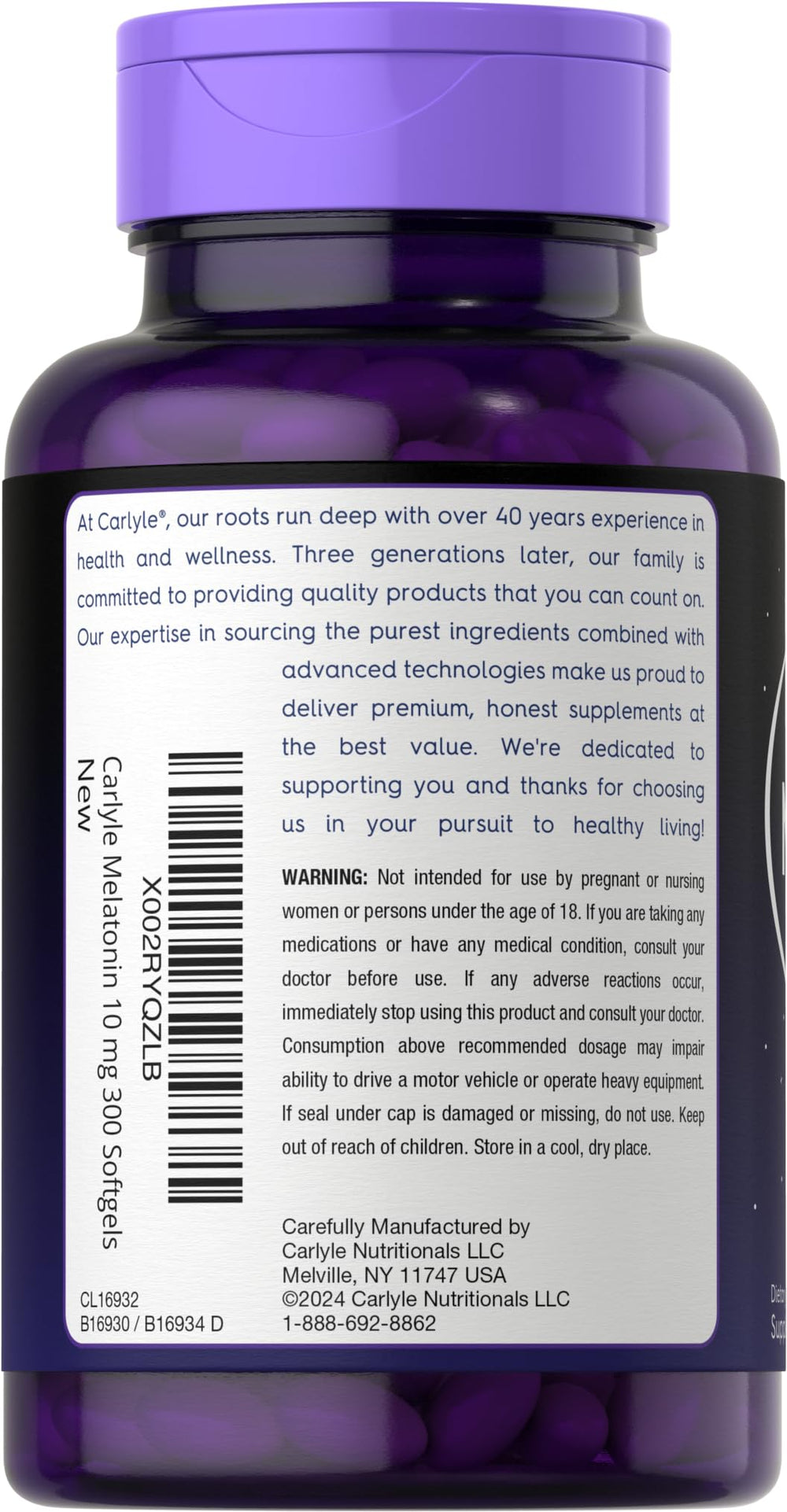 Carlyle primer plano de softgel dorado mostrando textura y rápida absorción