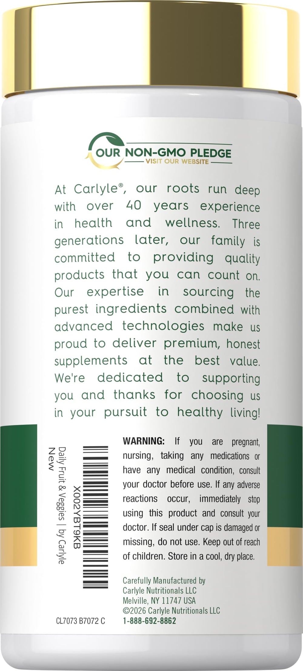 Carlyle polvo y frutas secas para mostrar variedad de ingredientes