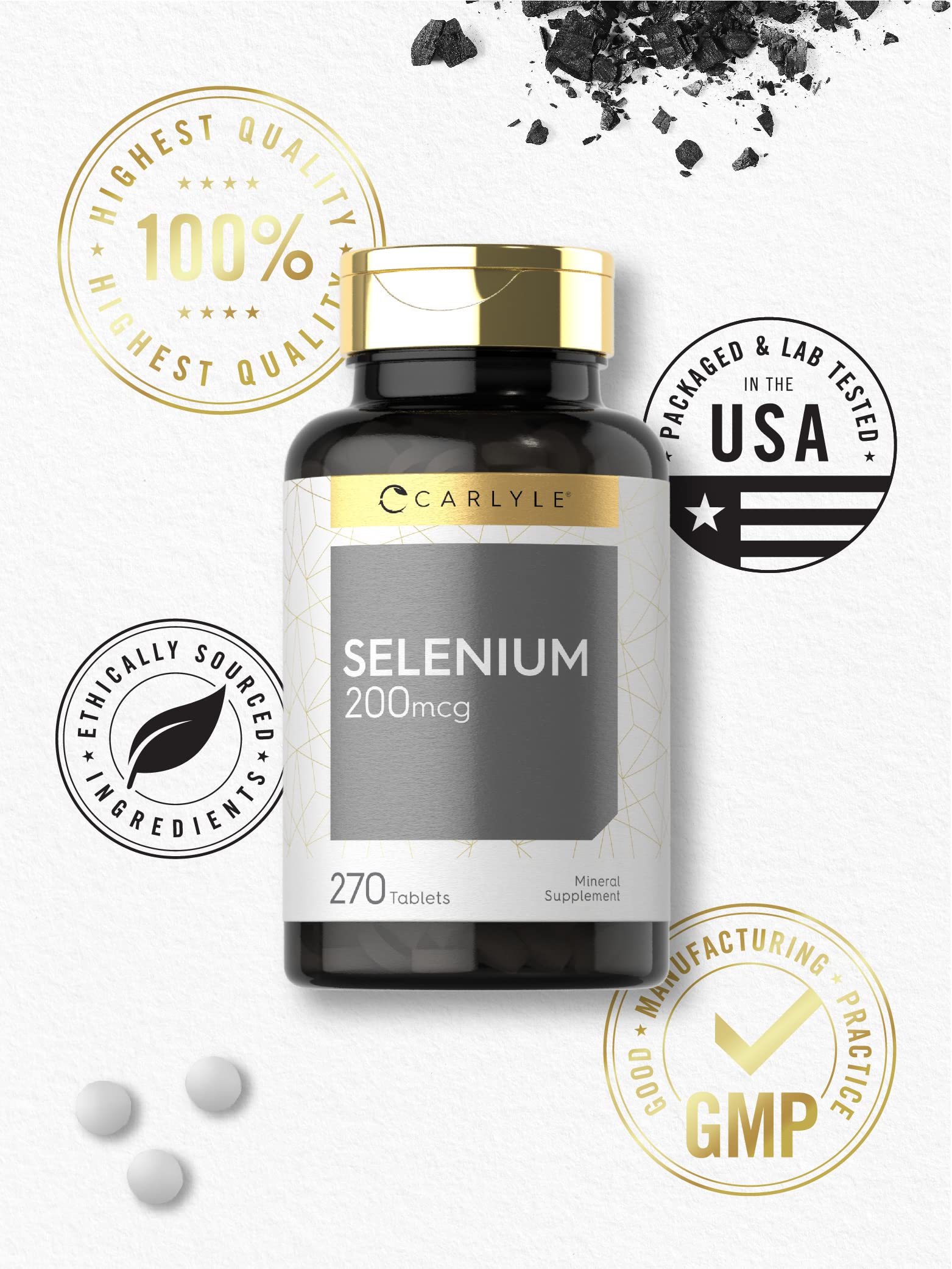 Carlyle etiqueta nutricional legible con información de selenio
