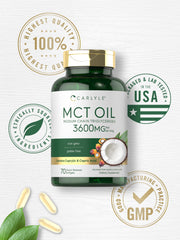 Carlyle gotas de aceite MCT sobre superficie ilustrando pureza