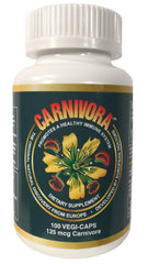 Carnivora frasco frontal mostrando etiqueta clara y beneficios