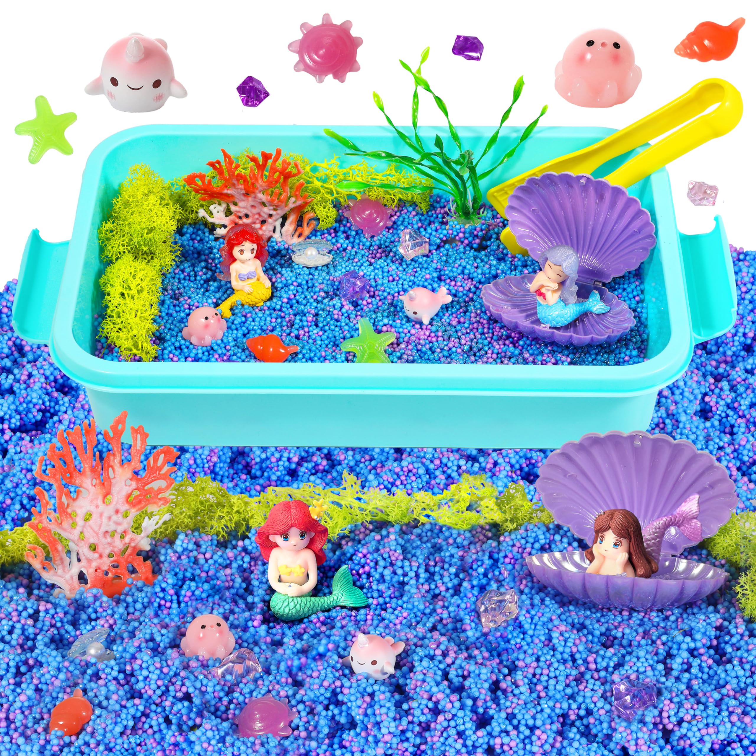 Carolart bandeja frontal del kit mermaid para organizar el juego