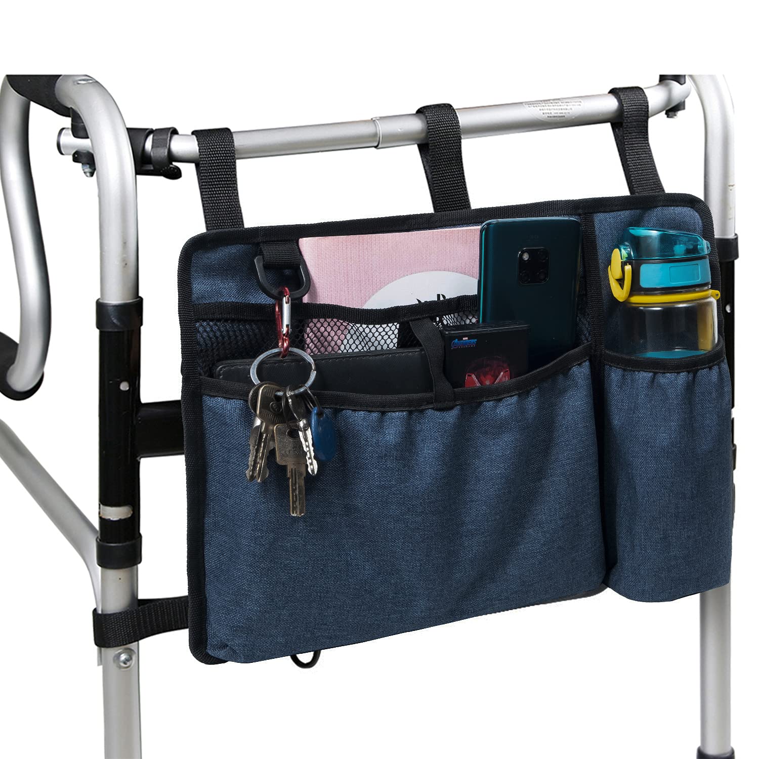Caroo bolso frontal para andador con almacenamiento organizado y accesible