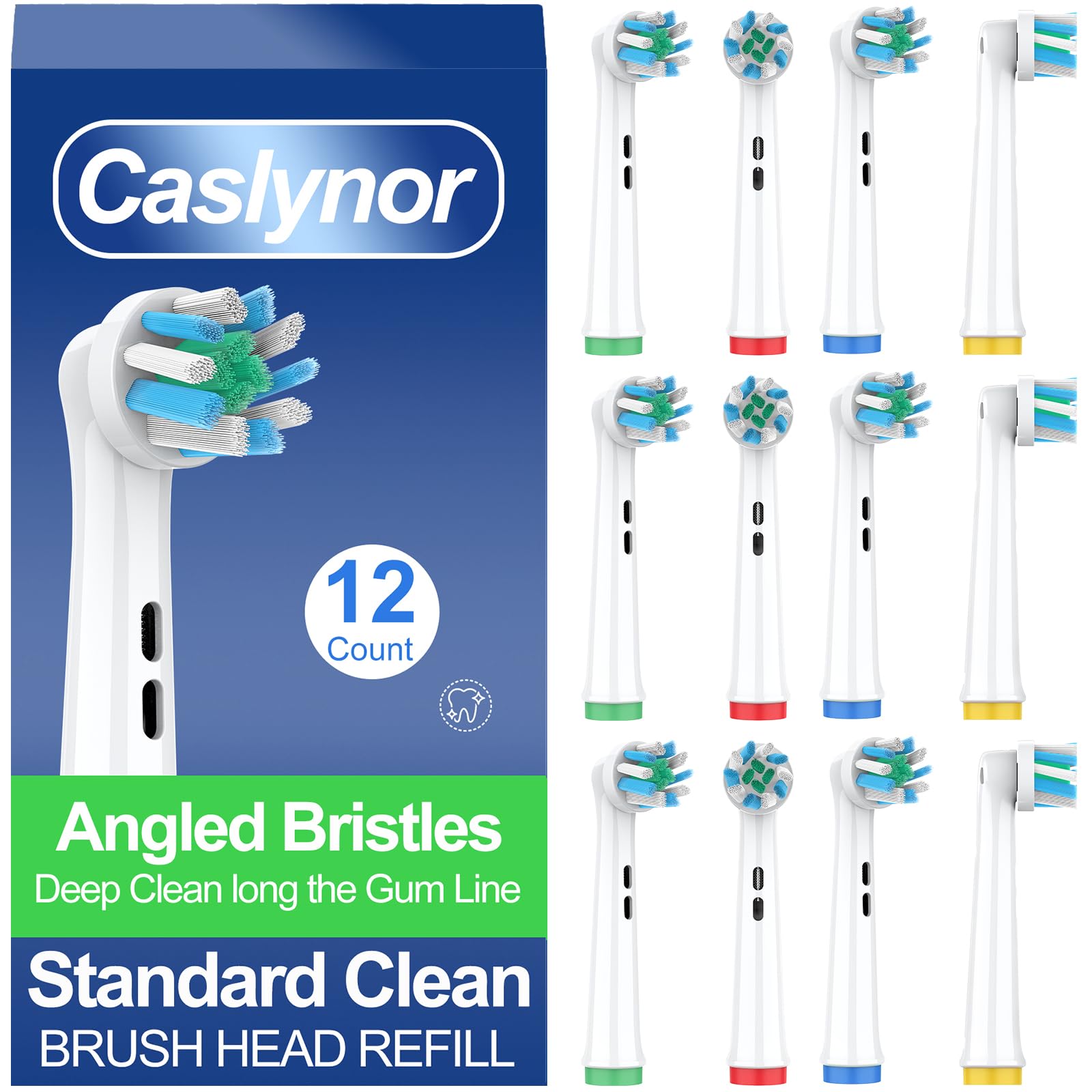 Caslynor empaque frontal mostrando 12 cabezales, ahorro visible