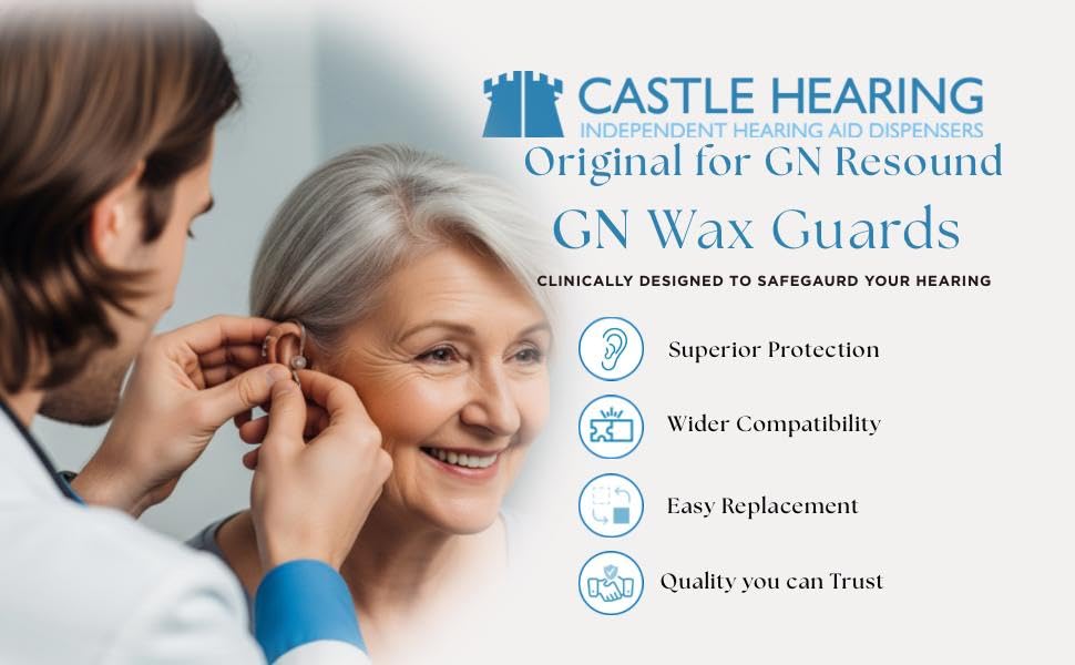 Castle Hearing protector instalado en audífono mostrando mejora de sonido
