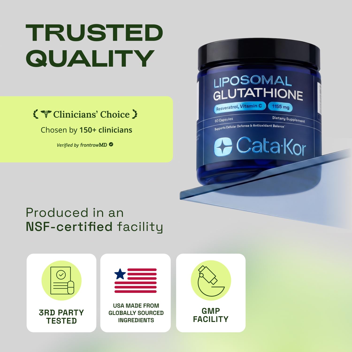 Cata-Kor certificado de análisis para tranquilidad del consumidor