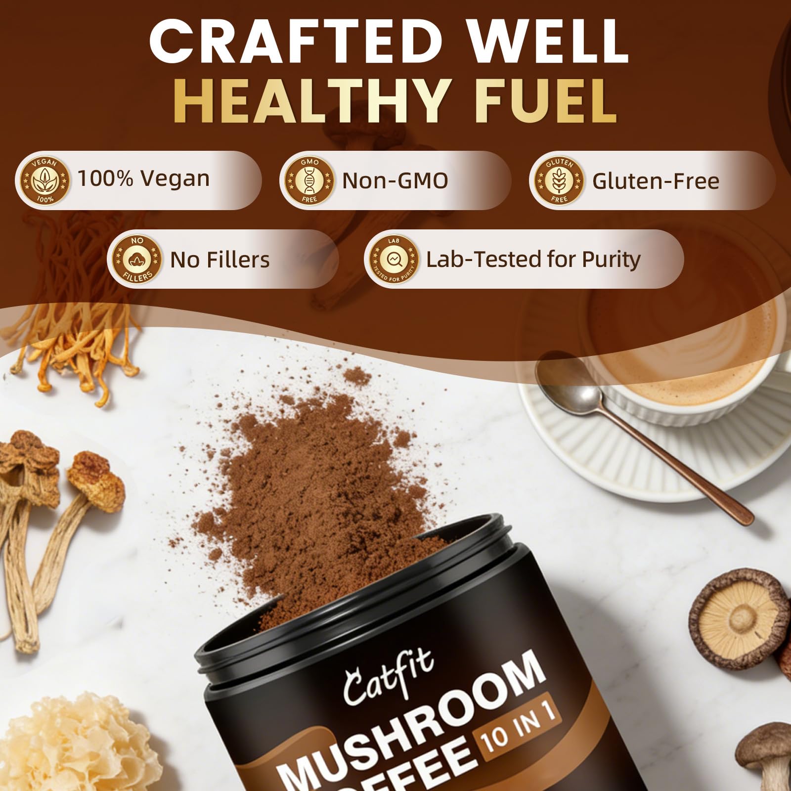 Catfit mezcla en batido de leche vegetal ideal para movilidad