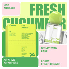 CEELIKE primer plano sabor pepino y menta que sugiere frescor natural