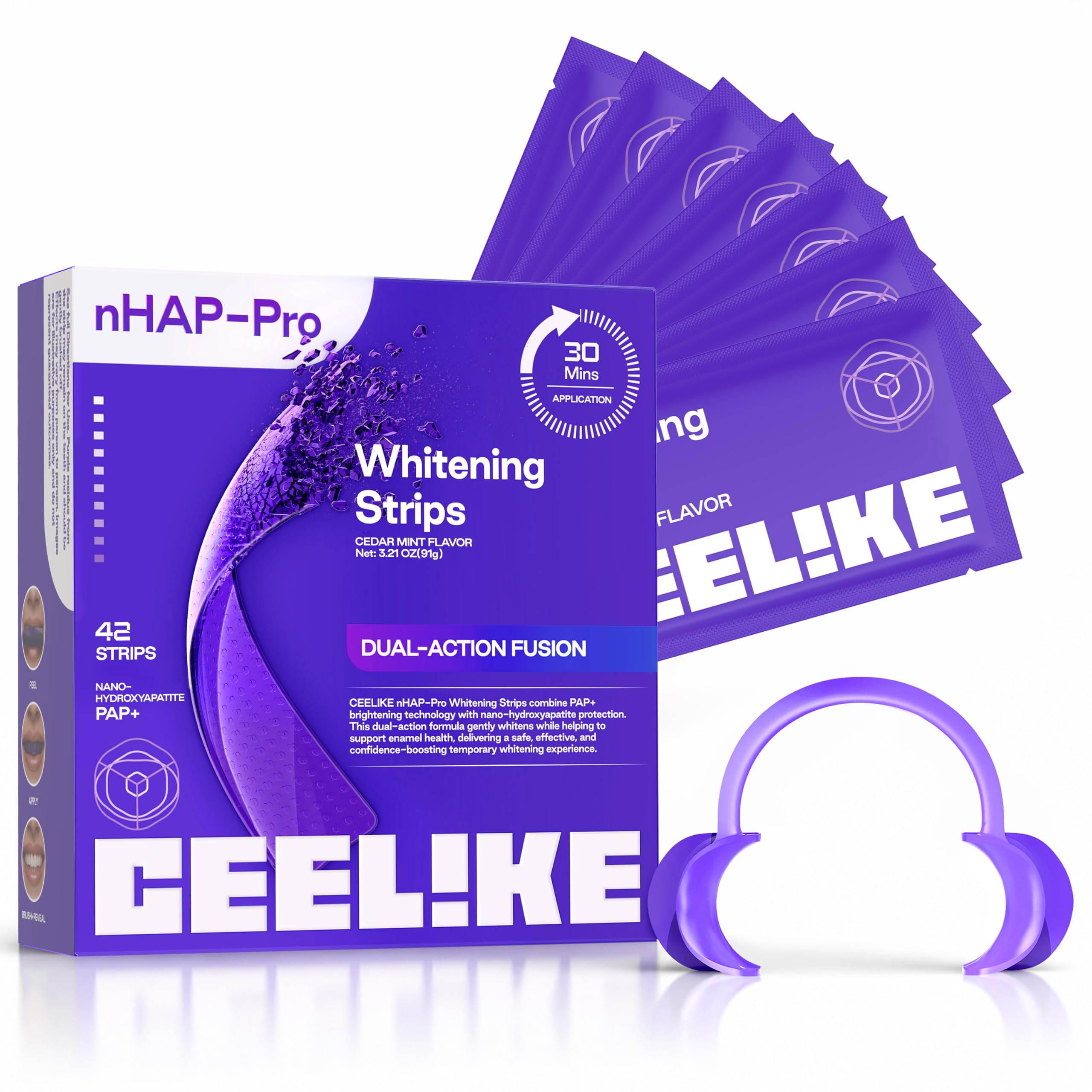 CEELIKE empaque frontal del kit mostrando inclusión de tiras y separador